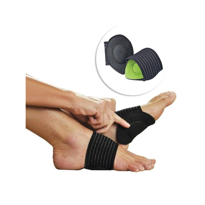 Semelles Anti-Choc Avec Bandes De Soutien Et Amortisseur Pour Coussinets Pieds Creux 