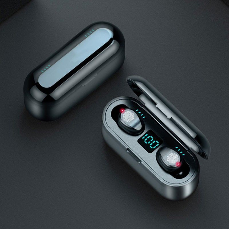 Écouteurs Stéréo sans Fil Bluetooth V5.0 + Coffret de Charge 2000 mAh