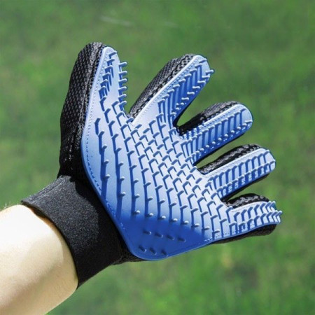 Gant Glove de Brossage pour Toilettage Animaux de Compagnie Pet Chien Chat