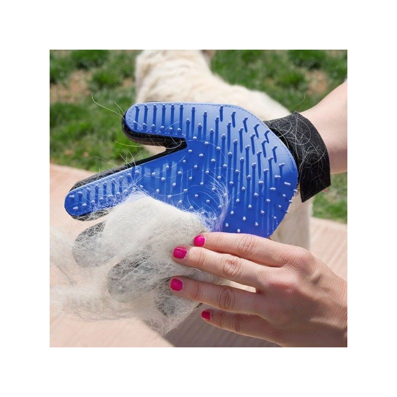 Gant Glove de Brossage pour Toilettage Animaux de Compagnie Pet Chien Chat