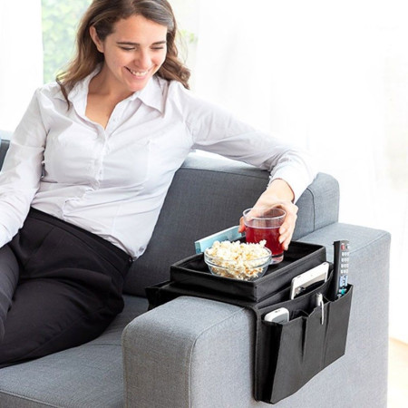Organisateur de Canapé Plateau et Range Télécommande 