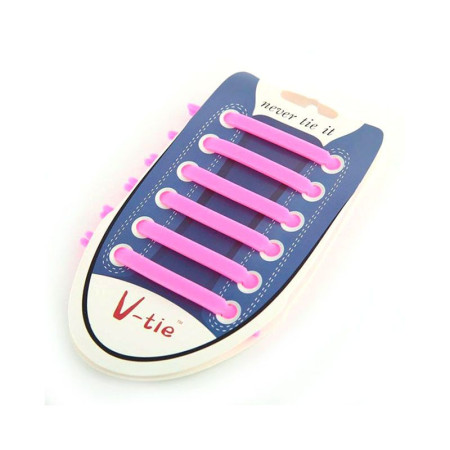 Lot de 12 Lacets Silicones Elastiques
