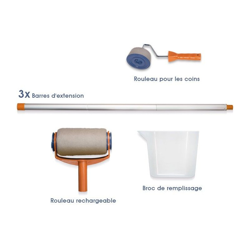 Paint Runner Roller Rouleaux Peinture Magique Anti-Eclaboussures Avec Reservoir