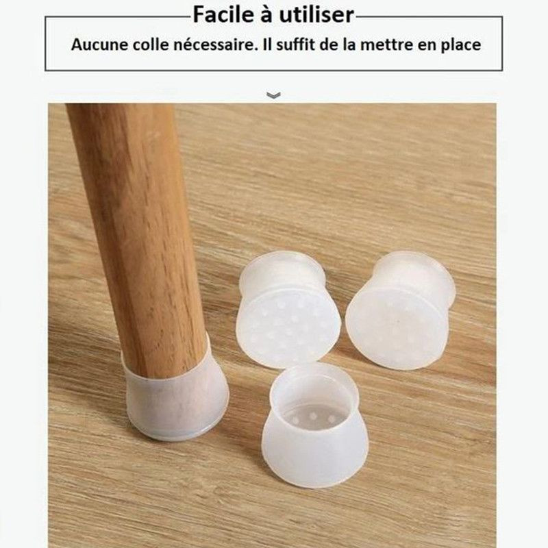 SILICONE CAP : Protections pour Pieds de Chaises et Meubles