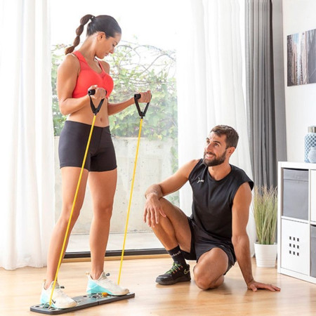 PULSHER : Plateau pour Pompes avec Sangles de Résistance
