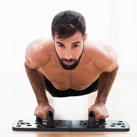 PULSHER : Plateau pour Pompes avec Sangles de Résistance