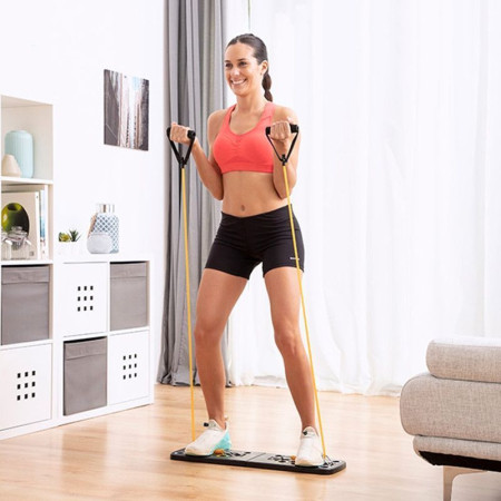 PULSHER : Plateau pour Pompes avec Sangles de Résistance