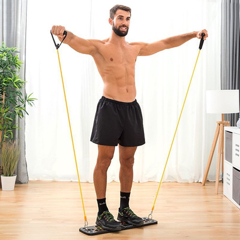 PULSHER : Plateau pour Pompes avec Sangles de Résistance