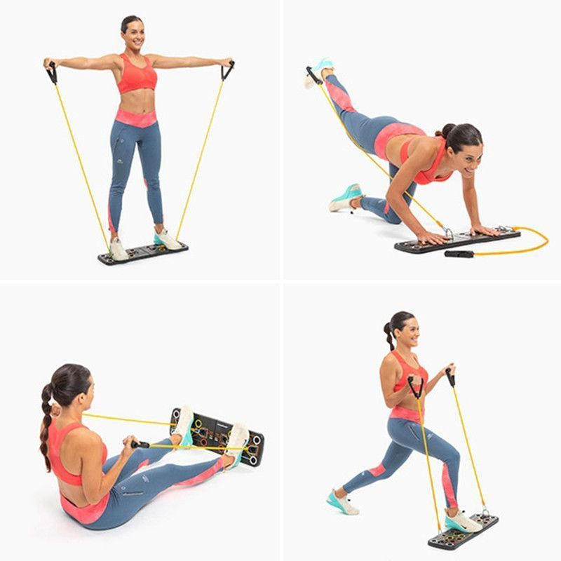 PULSHER : Plateau pour Pompes avec Sangles de Résistance