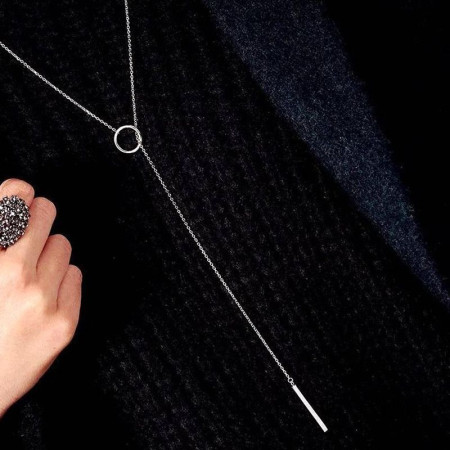 CIRCLE NECKLACE : Collier Lasso Coulissant Or ou Argent