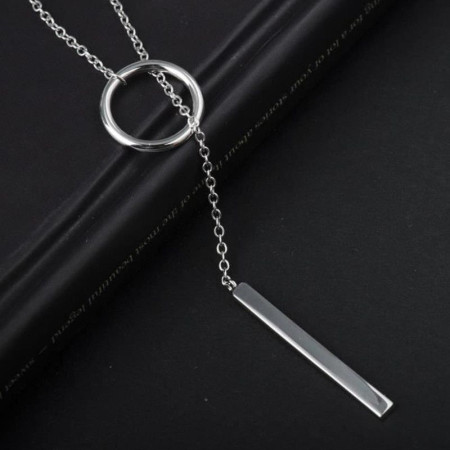 CIRCLE NECKLACE : Collier Lasso Coulissant Or ou Argent