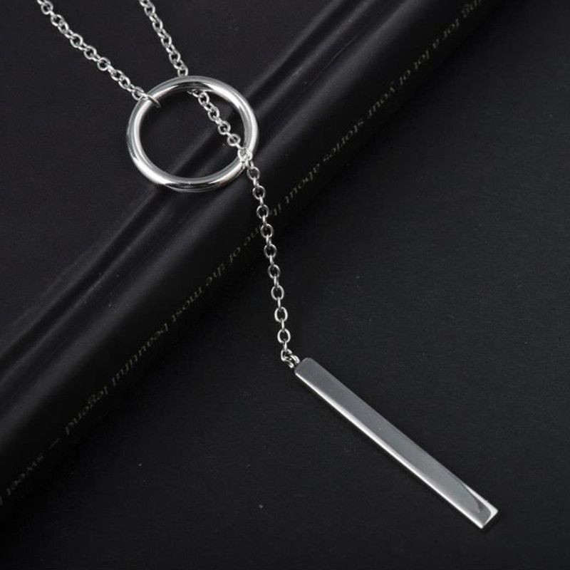 CIRCLE NECKLACE : Collier Lasso Coulissant Or ou Argent