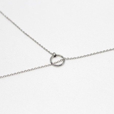 CIRCLE NECKLACE : Collier Lasso Coulissant Or ou Argent