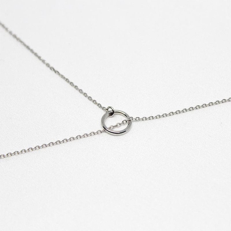 CIRCLE NECKLACE : Collier Lasso Coulissant Or ou Argent