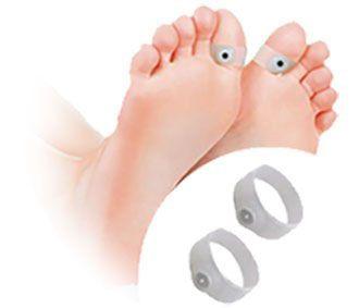 Bague Orteil Magnétique Amincissante de Réflexologie Plantaire Acupuncture Minceur en Silicone pour les pieds