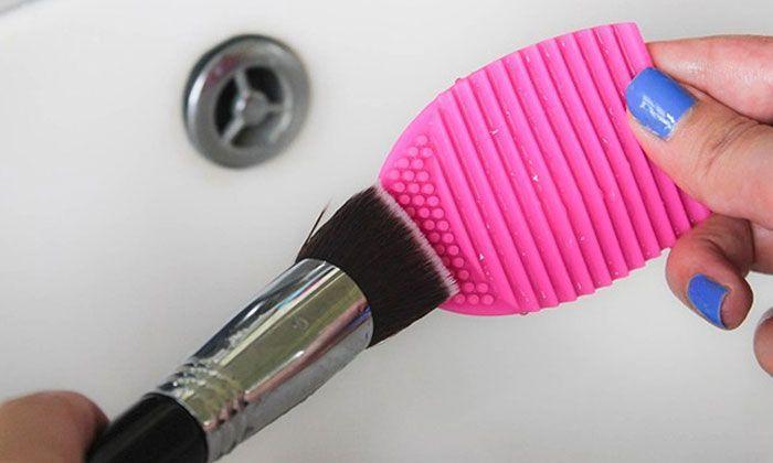 Gant de nettoyage d'oeufs avec poignée MakeUp Brosse à récurer Conseil  d'épuration Brushhegg cosmétique Brosse à cosmétiques