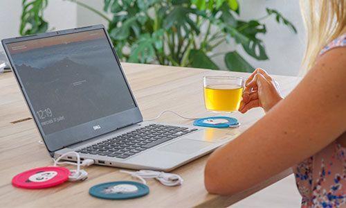 Chauffe-tasse USB Kawaii pour maintenir au chaud votre tasse de café ou de thé
