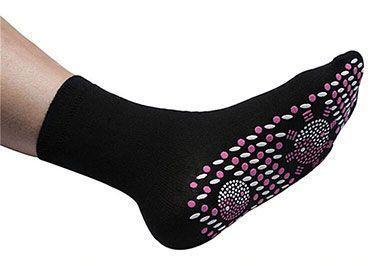 Chaussettes yoga auto-chauffantes magnétique unisexe Noir