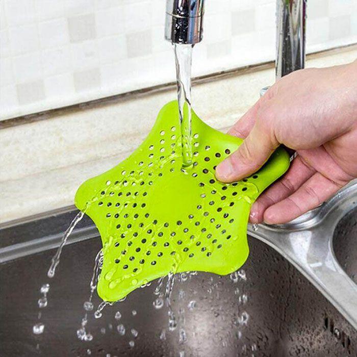 1pc Salle De Bain Lavabo Drain Catcher De Cheveux, Silicone Évier