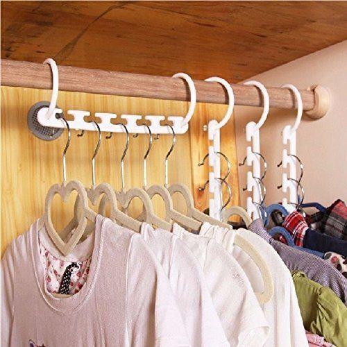 lot de 8 Cintres Multiples Save Space Hanger Cintre Multiple Magique Groupon