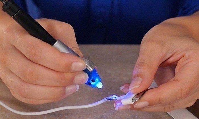 Magic fix Stylo de Fixation avec Colle Spécial UV + Lampe UV - Réparation par Durcissement aux UV Groupon Lot pour Loto